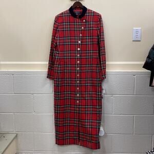 NWT Cynthia Howie for Maggie Boutique vintage Deadstock plaid pencil maxi dress